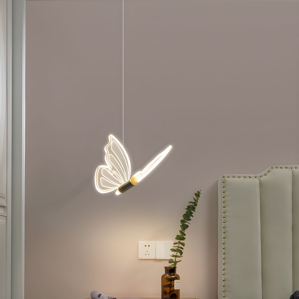 Pyralis - Elegante lampada a sospensione design farfalla per soggiorno e cameretta