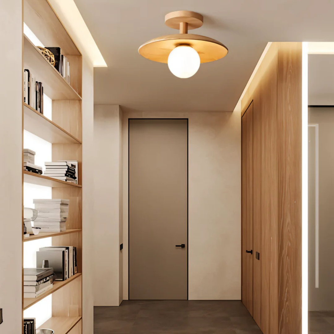 Orb - Houten Plafondlamp met LED Verlichting