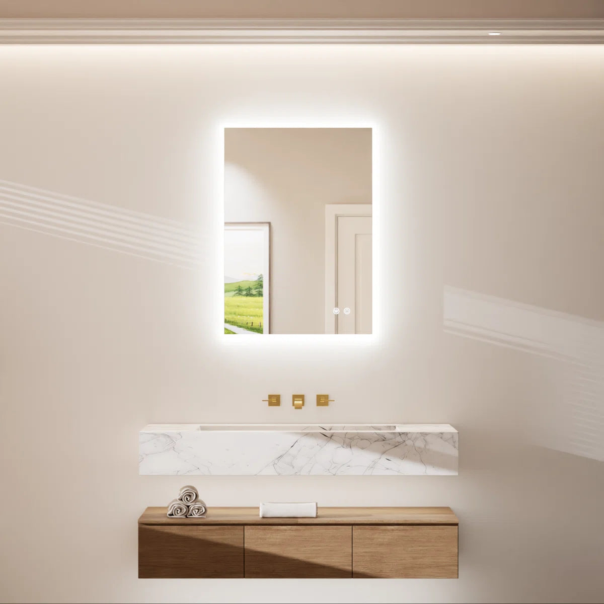 Lustro łazienkowe LED Armadale