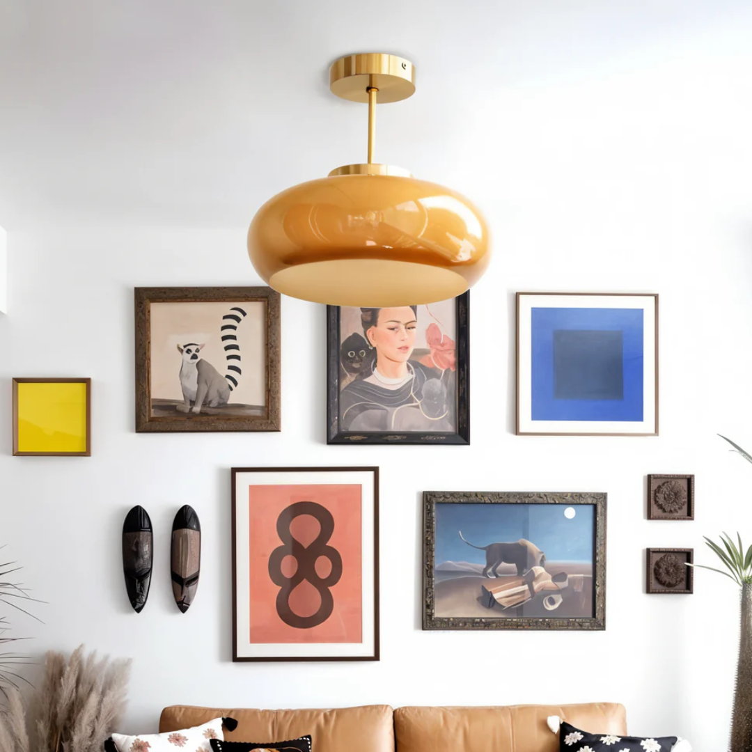 Flixar - Vintage Gele Plafondlamp