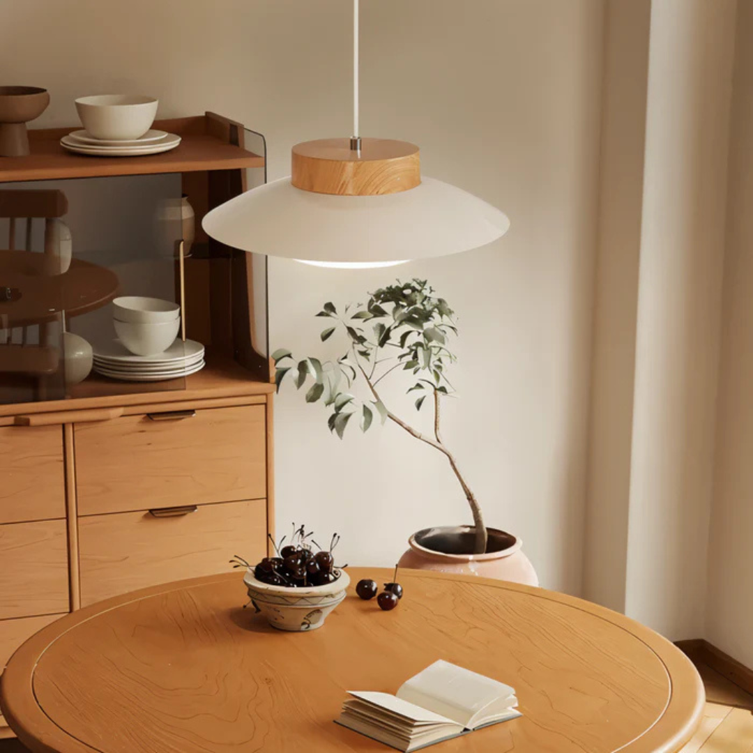 Fulgeo - Scandinavische Design Hanglamp voor de Eettafel in Crème