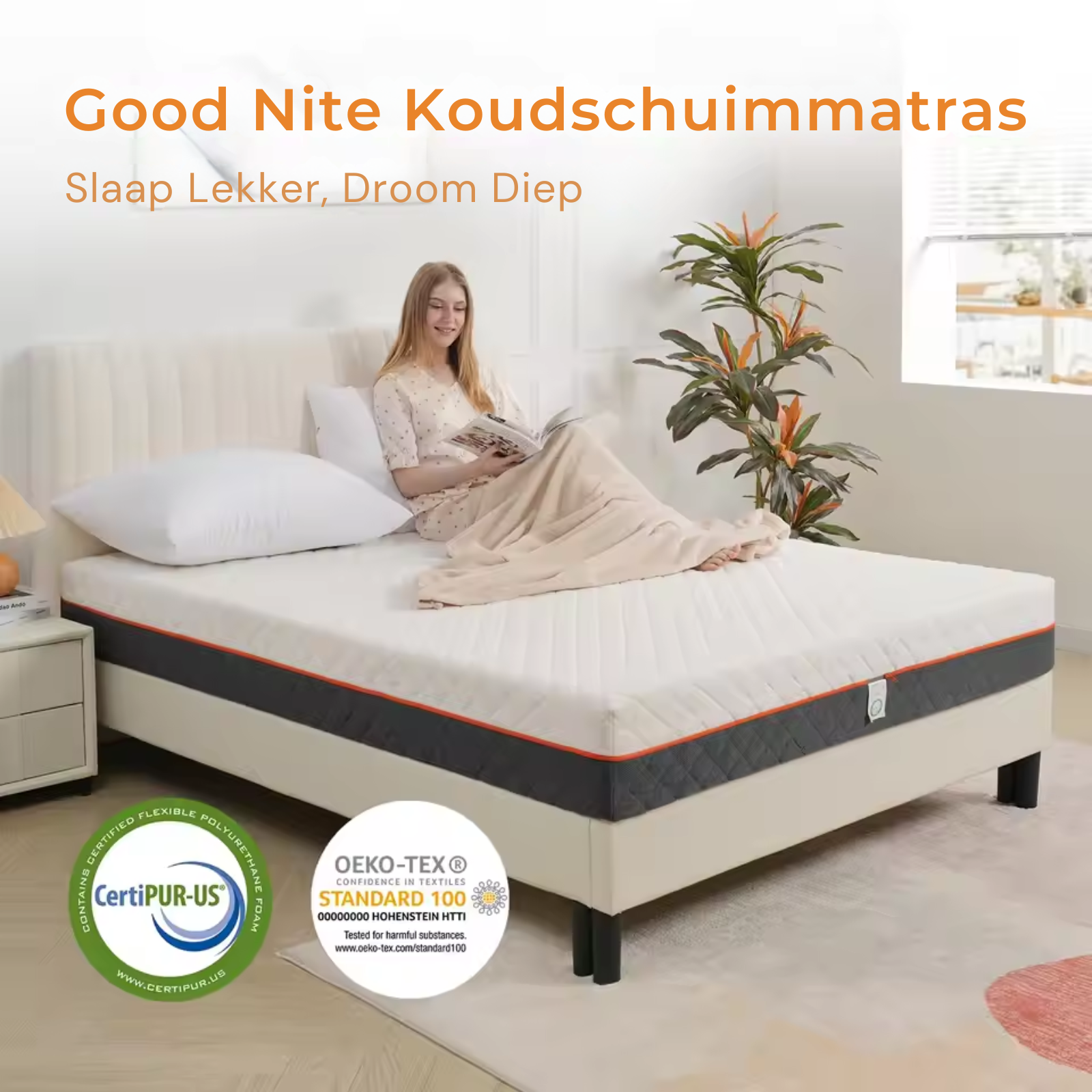 Amarion - Koudschuim Matras 18 cm Orthopedisch 5 Zones Ademend