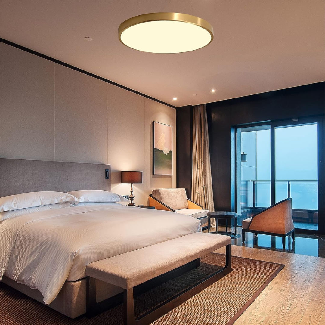 Icho - Ultradunne LED Plafondlamp Goud