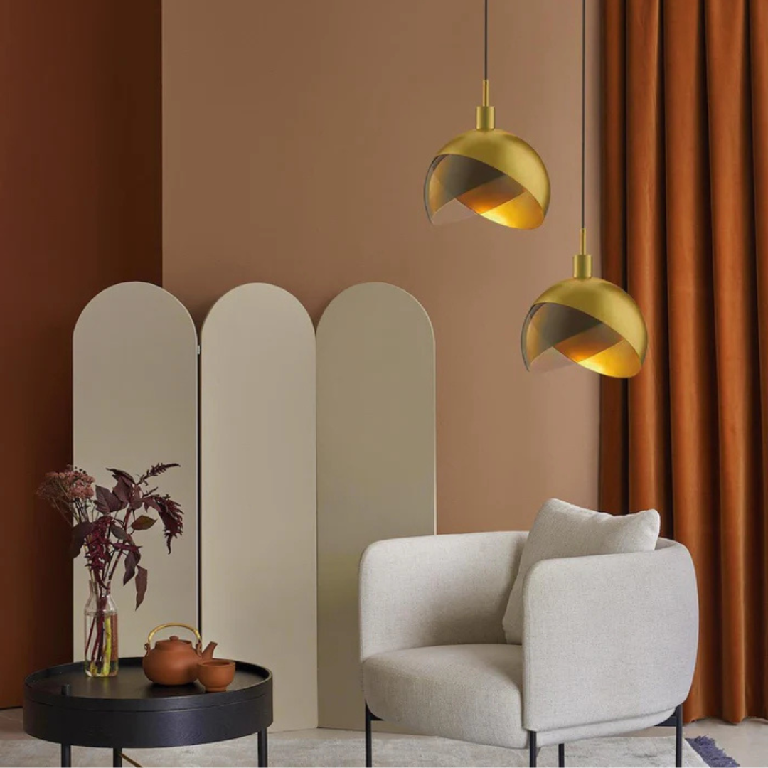 Wynd - Moderne Gouden Hanglamp Glas