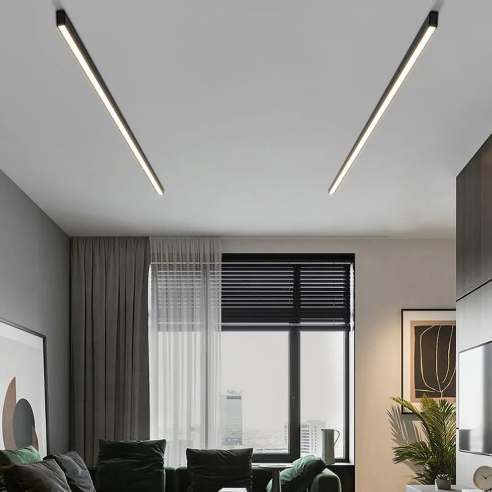 Orythia - Zwarte Metalen Plafondlamp LED Lineair Minimalistisch Moderne Ontwerp