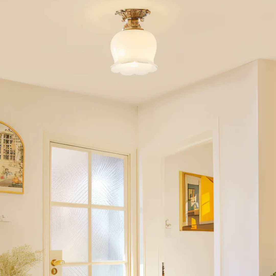 Publie - Vintage Plafondlamp In Bloemvorm