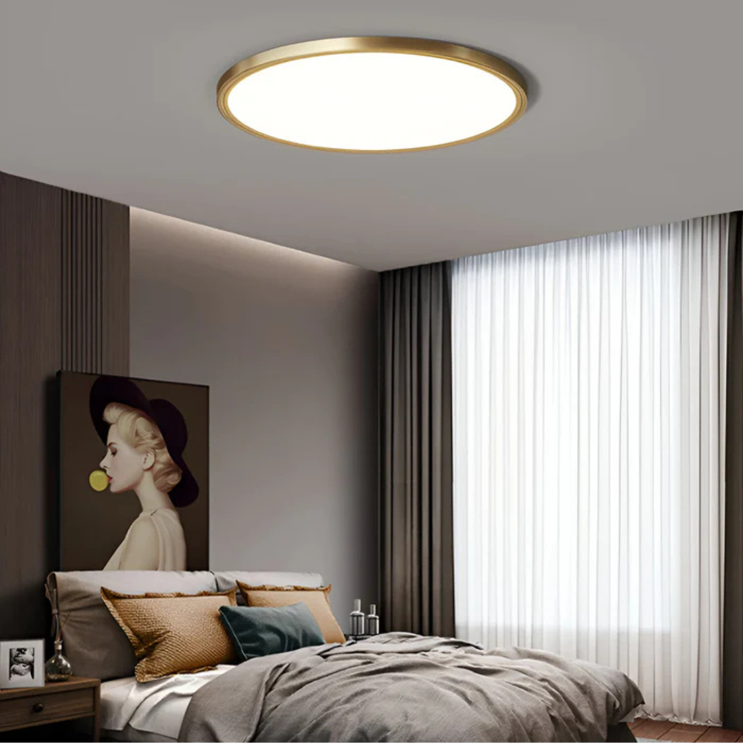 Icho - Ultradunne LED Plafondlamp Goud