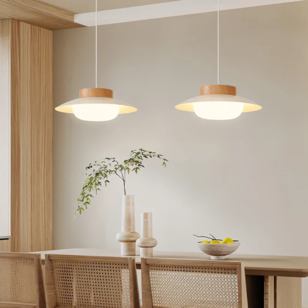 Fulgeo - Scandinavische Design Hanglamp voor de Eettafel in Crème