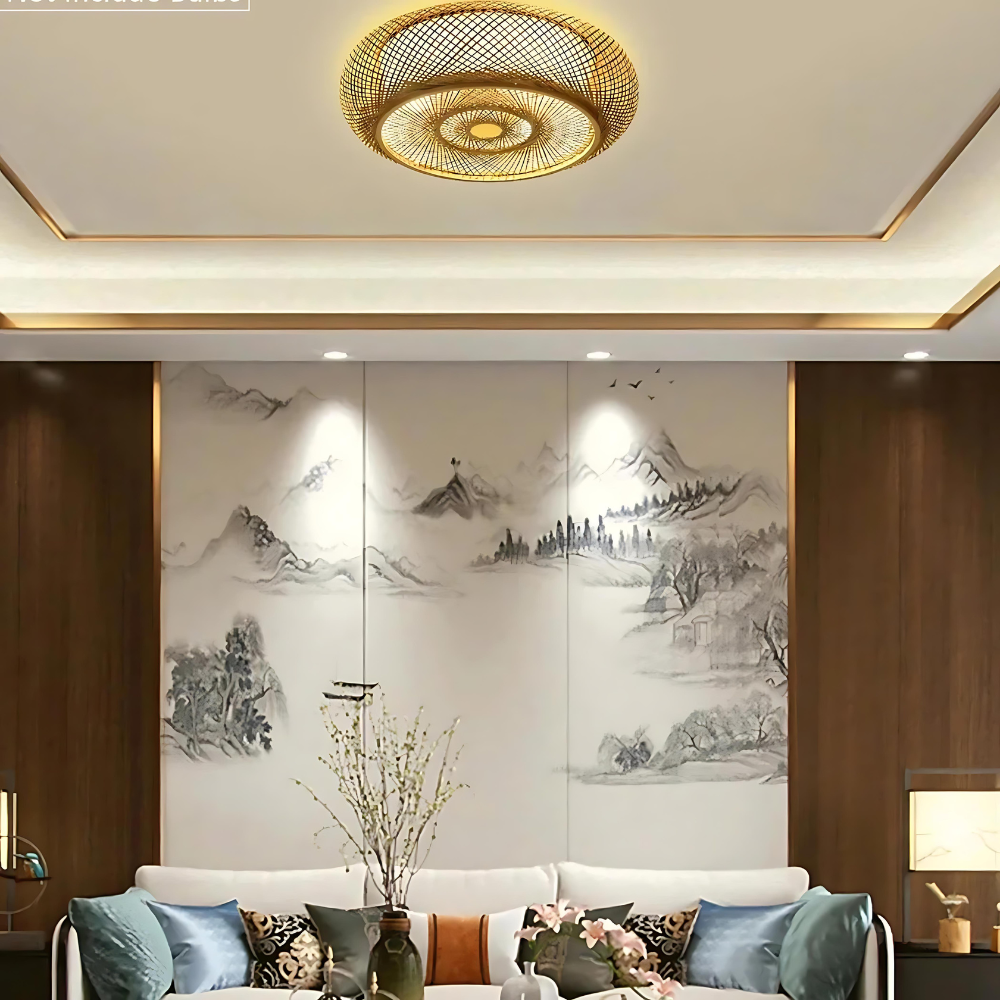 Maelira - Natuurlijke Bamboe Plafondlamp