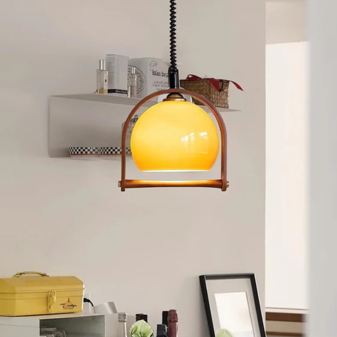 Lykos - Vintage Bauhaus Hanglamp Glas