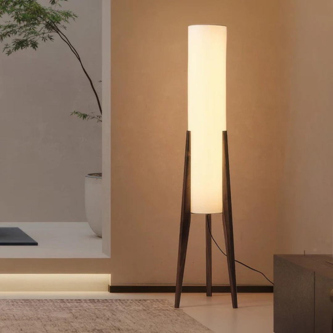 Solstice - Houten Vloerlamp Voor Woonkamer