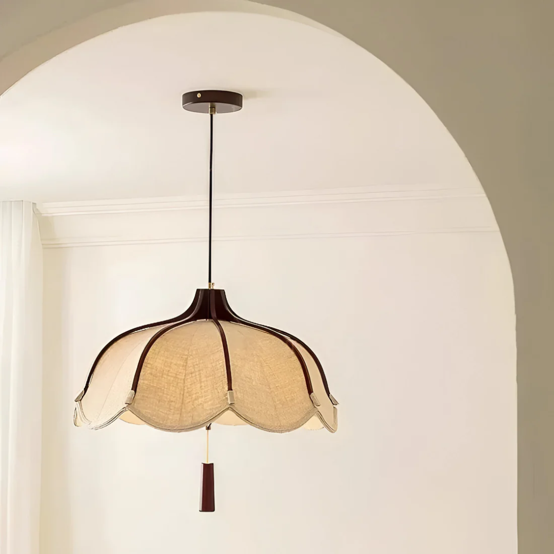 Xeno - Moderne Japanse Wabi Sabi Stof Bloem Vorm Hanglamp