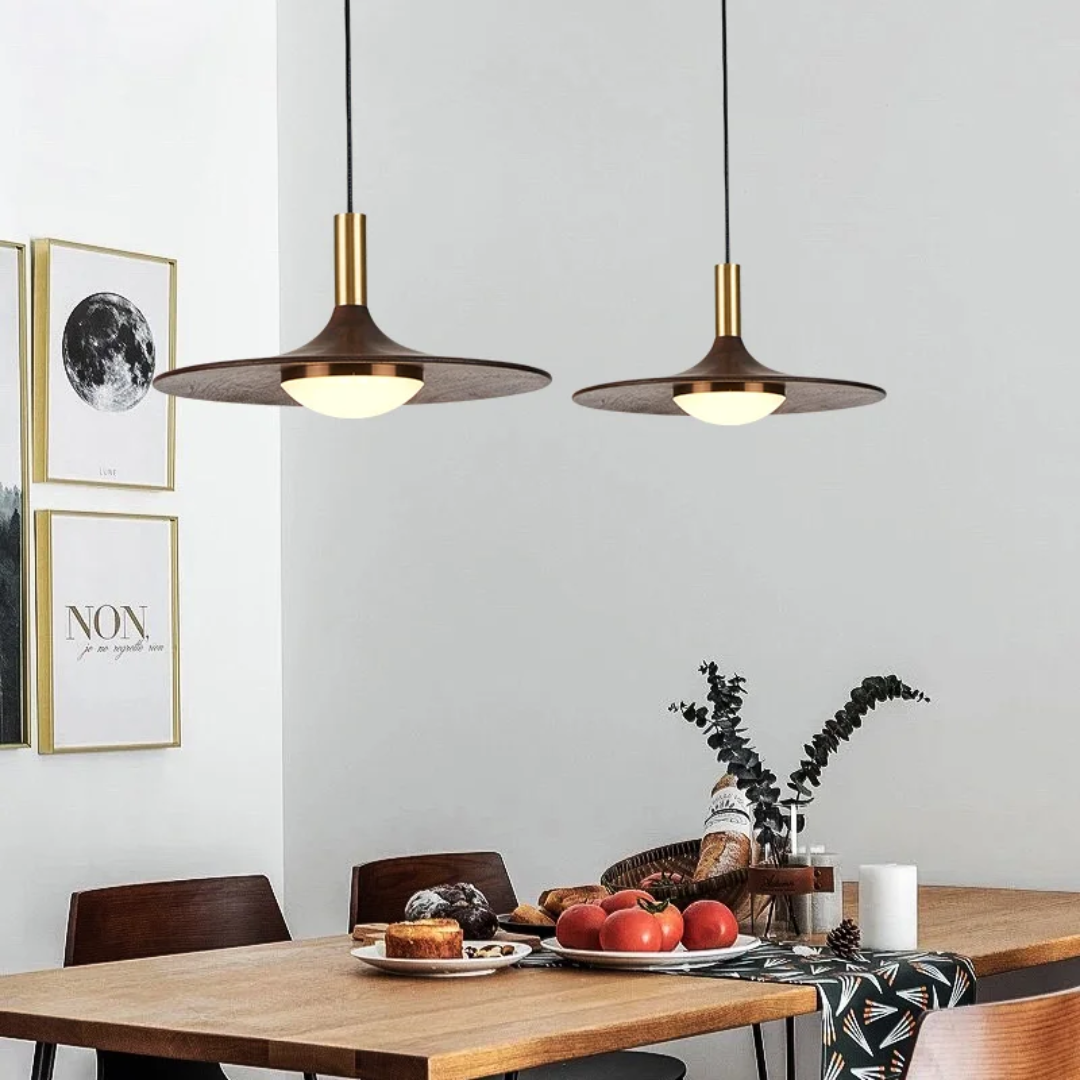 Zelus - Hanglamp in Walnootdesign