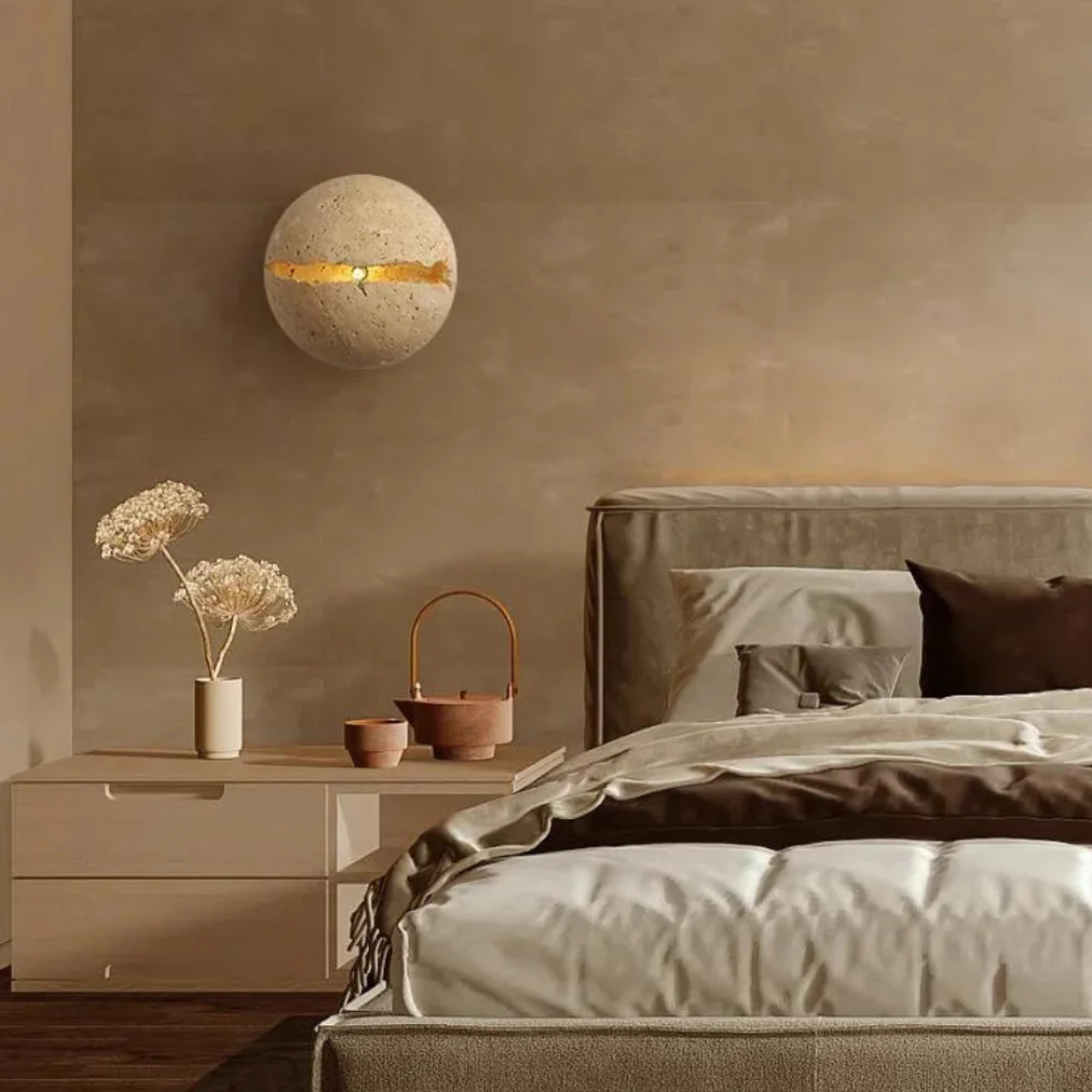 Iros - Luxe Wandlamp van Natuursteen