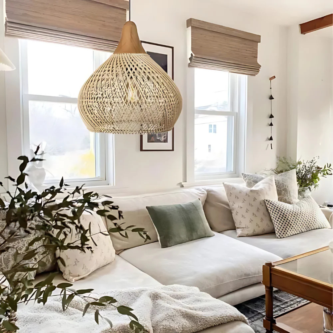 Syntia - Rieten Boho Hanglamp