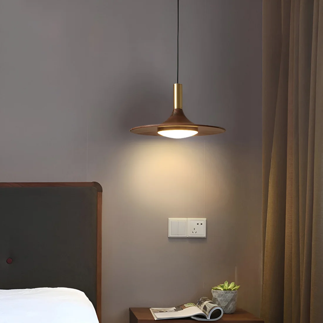 Zelus - Hanglamp in Walnootdesign