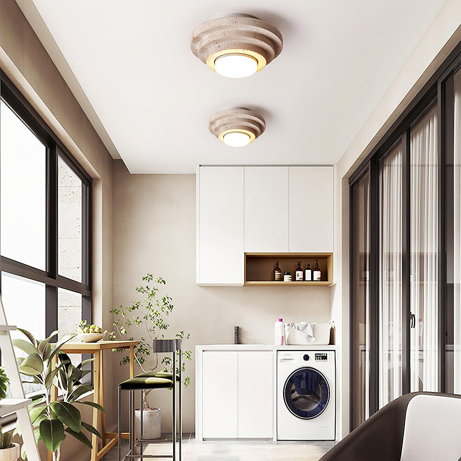 Solara - Natuursteen LED Plafondlamp