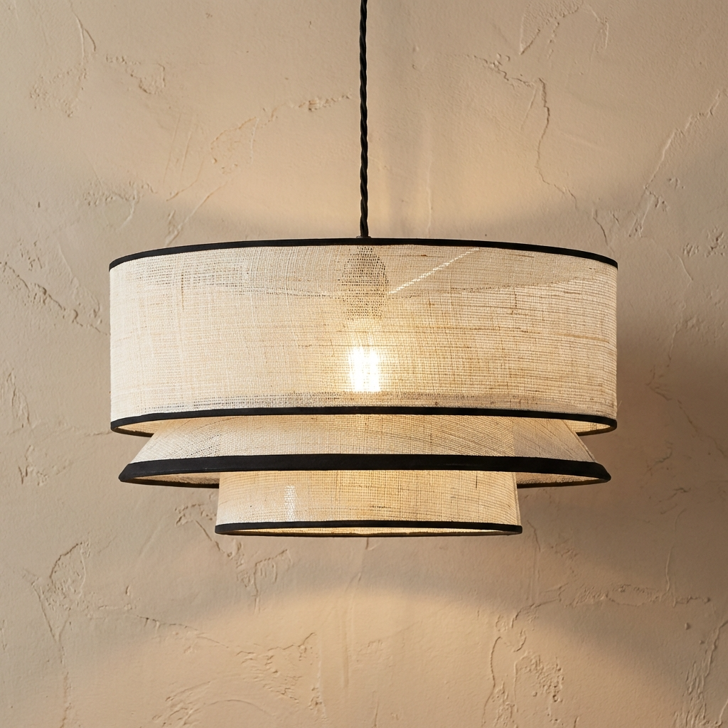 Amoreva – Béžový ručne vyrobený japonsko-severský luster v štýle Wabi Sabi