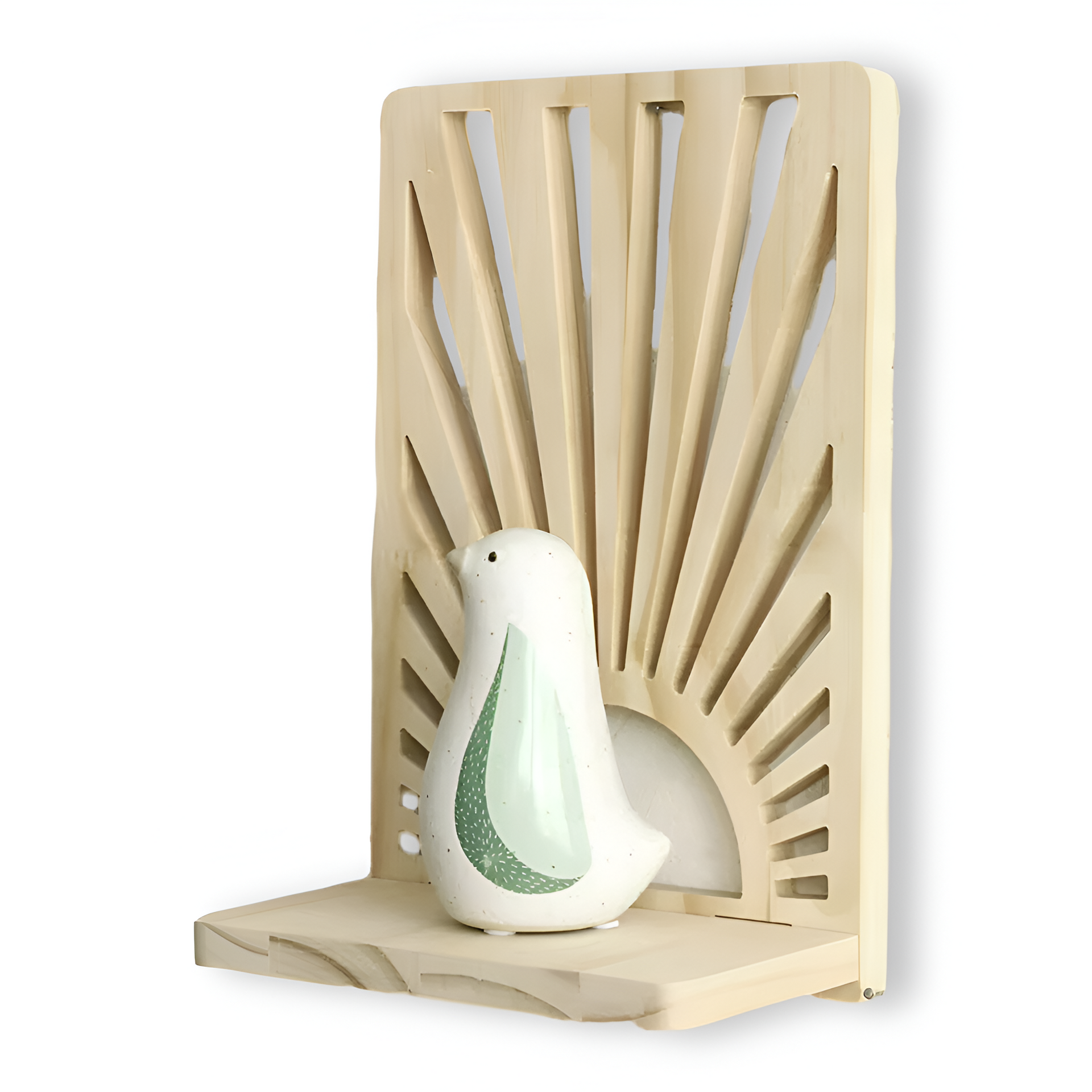 Solmiro – Wooden Sunbeam Wall Shelf