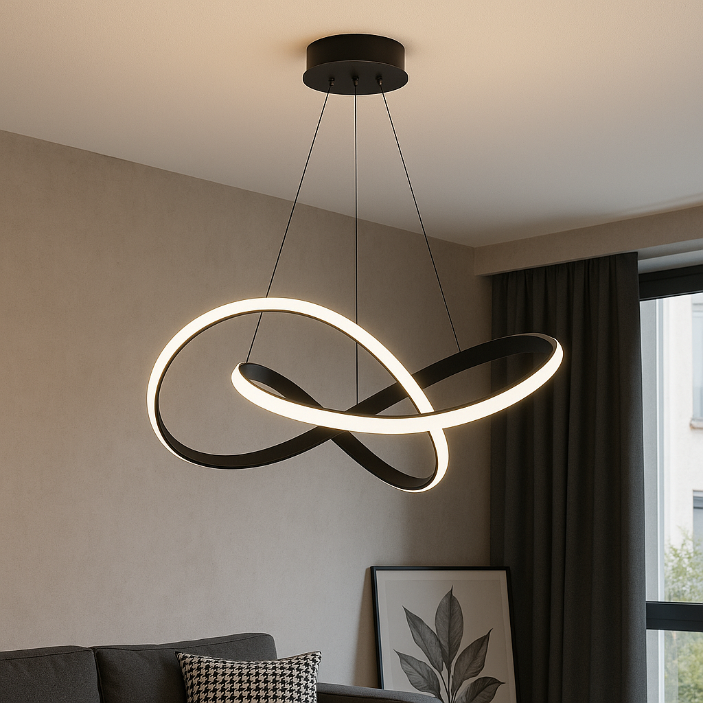 Camara - Moderne Hanglamp Eetkamer Aluminium Zwart