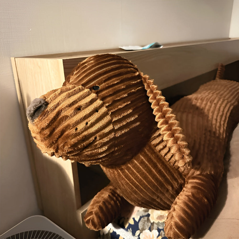 Darlino – Coussin en velours côtelé Teckel en peluche