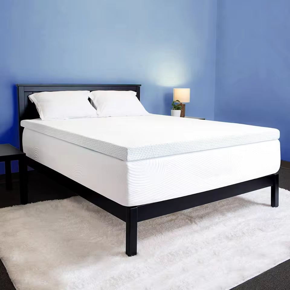 Solivara - Visco Elastisch Topdekmatras Ademend met Afneembare Wasbare Hoes Anti Huisstofmijt