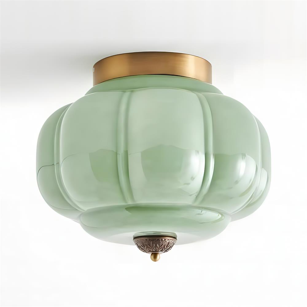Lelon - Vlakke Glazen Plafondlamp