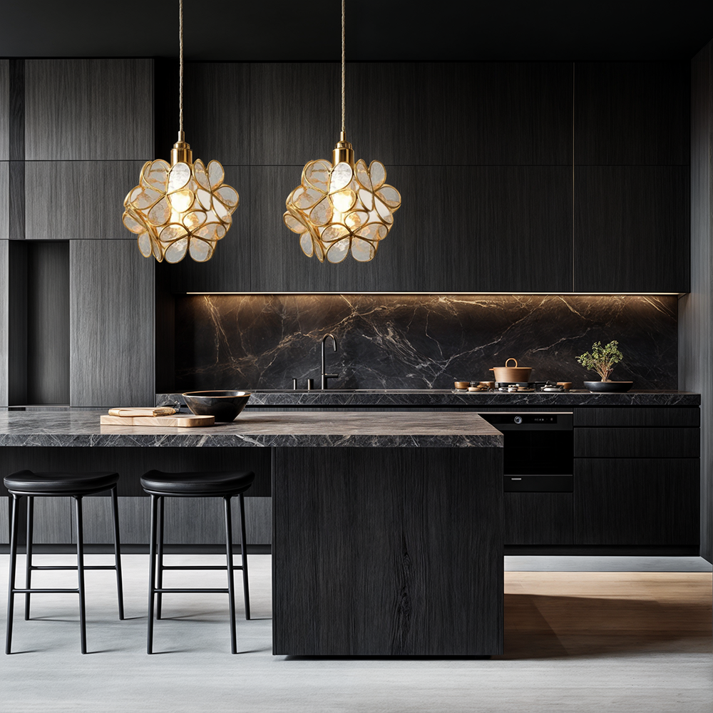 Nuvia - Modern virág alakú üveg LED függeszték lámpa