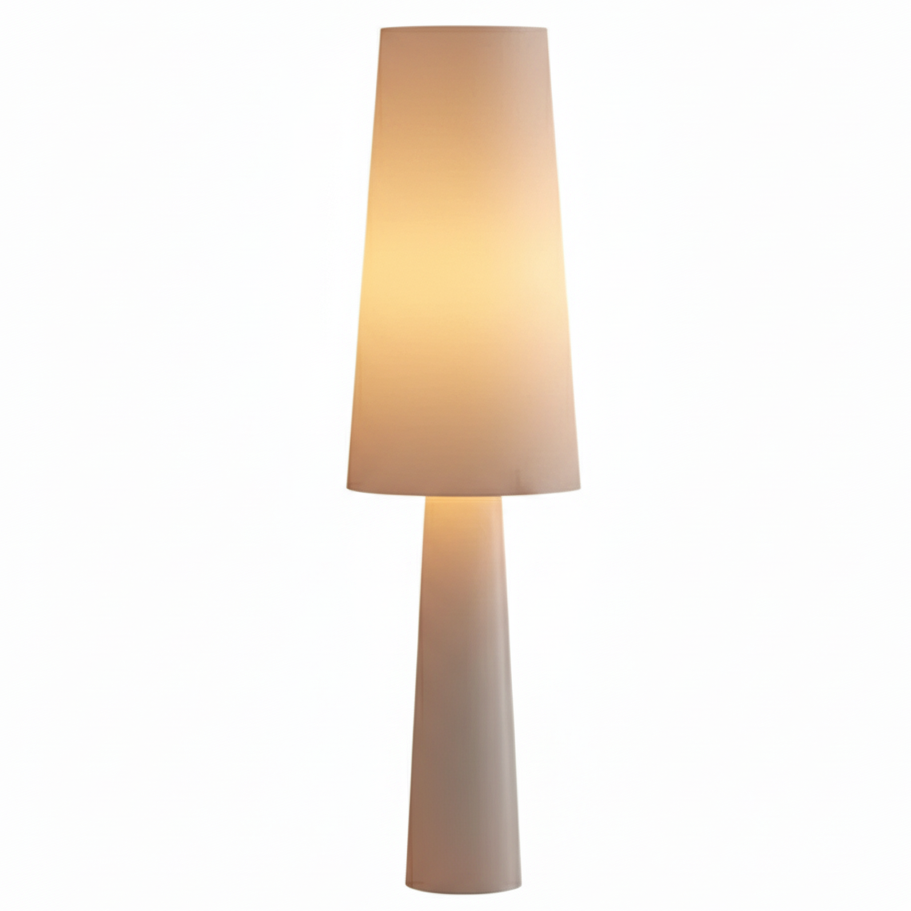 Sivora – Lampada da terra Wabi Sabi con paralume in tessuto