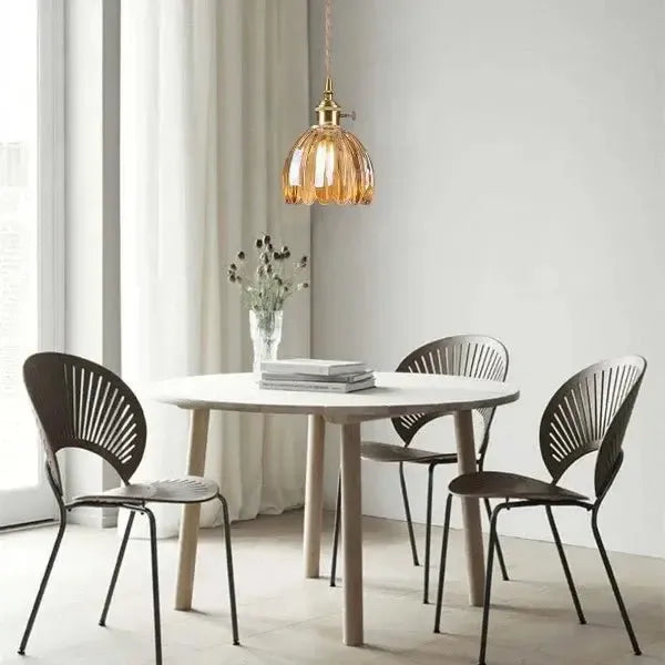 Thessa - Elegantní skleněný závěsný lustr v květinovém tvaru