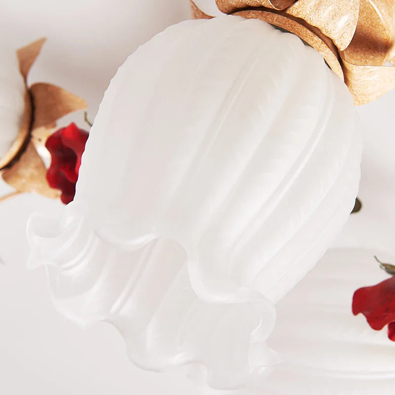 Maia - Romantische Plafondlamp met Rode Roos