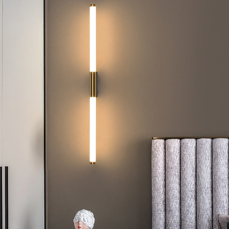 Veralyn - Moderne Goudkleurige LED Wandlamp Staafvorm Slaapkamer