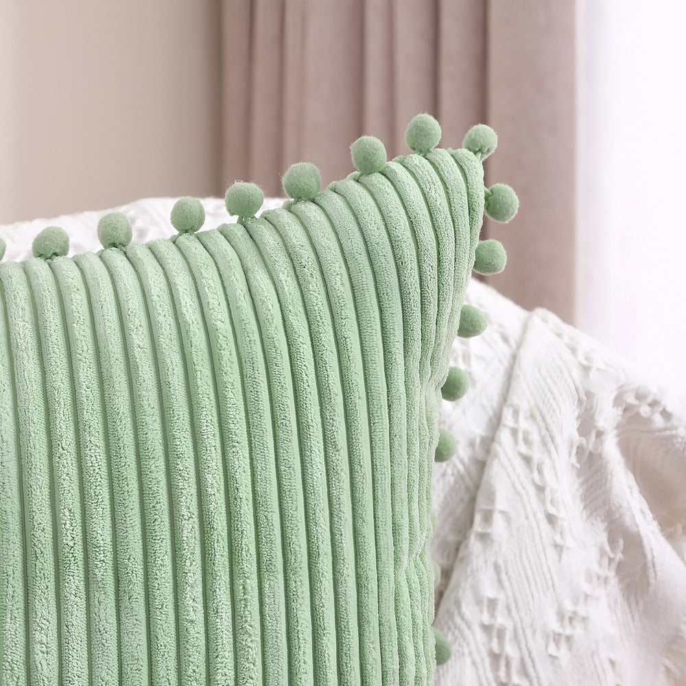 Minthia - Katoenen Kussenhoes met Pompons