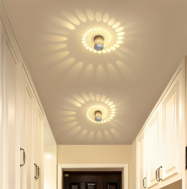 Lythera - Cilindervormige LED Wandlamp met Kleurrijke Spiraalverlichting