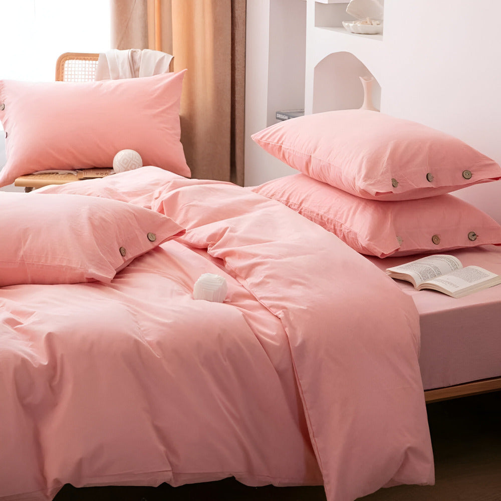 Favonia - Ademend Katoenen Beddengoedset met Twee Kussenslopen