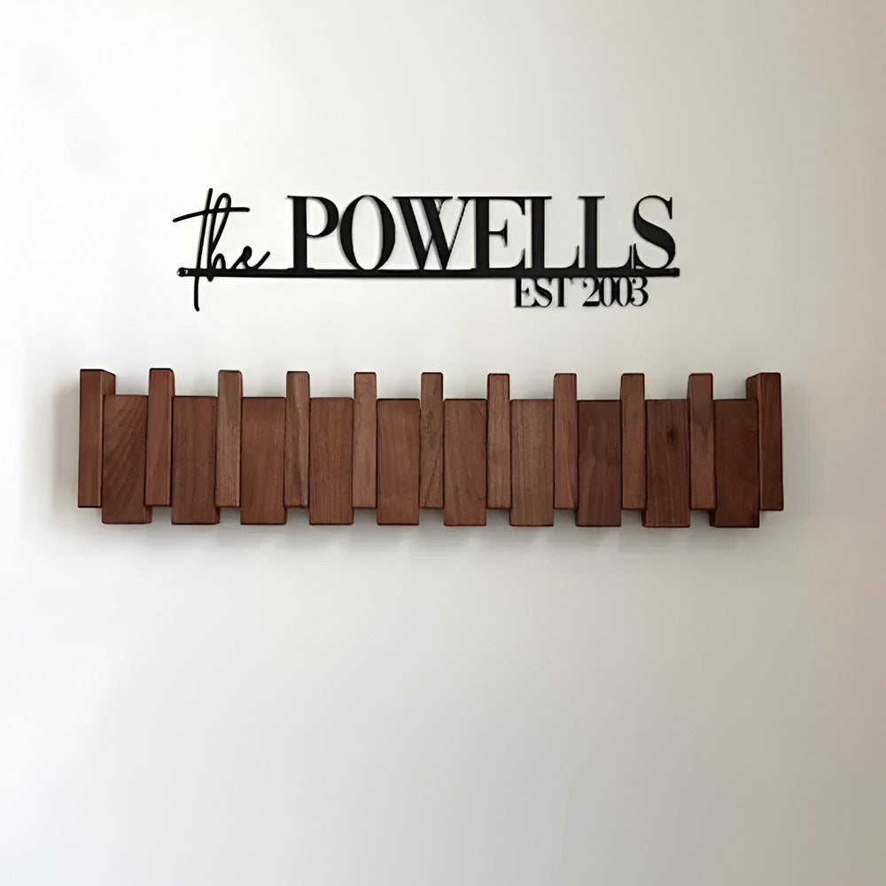 Myrralisa - Houten Kapstokhaak in Pianotoetsdesign voor de Hal