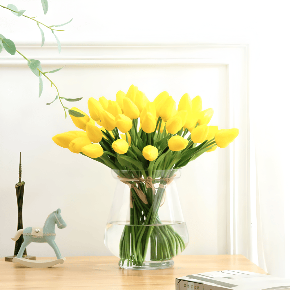 Olivessa - Set van 6 Realistische Kunsttulpenboeketten voor Huis, Tuin en Feestdecoratie