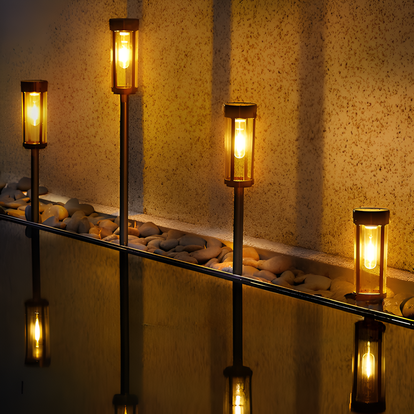 Caelithra - Set van Waterdichte Solar Tuinfakkels