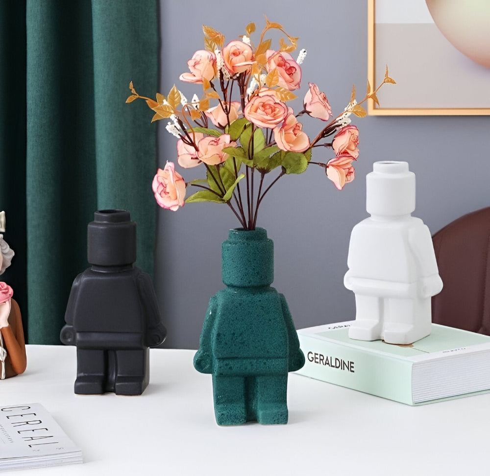 Larissa - Gemetselde Plantenpot in Robotdesign