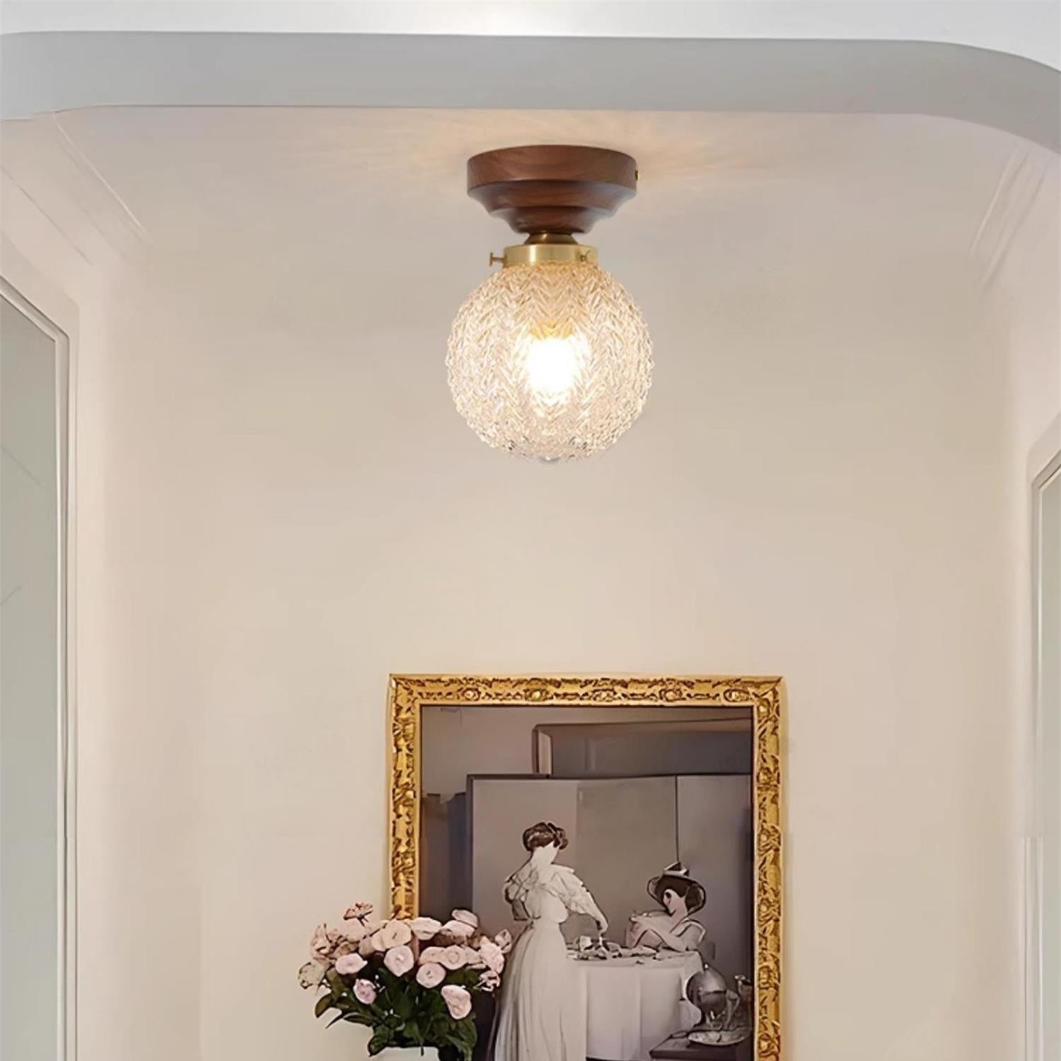 Evona - Retro Kristalglas Plafondlamp