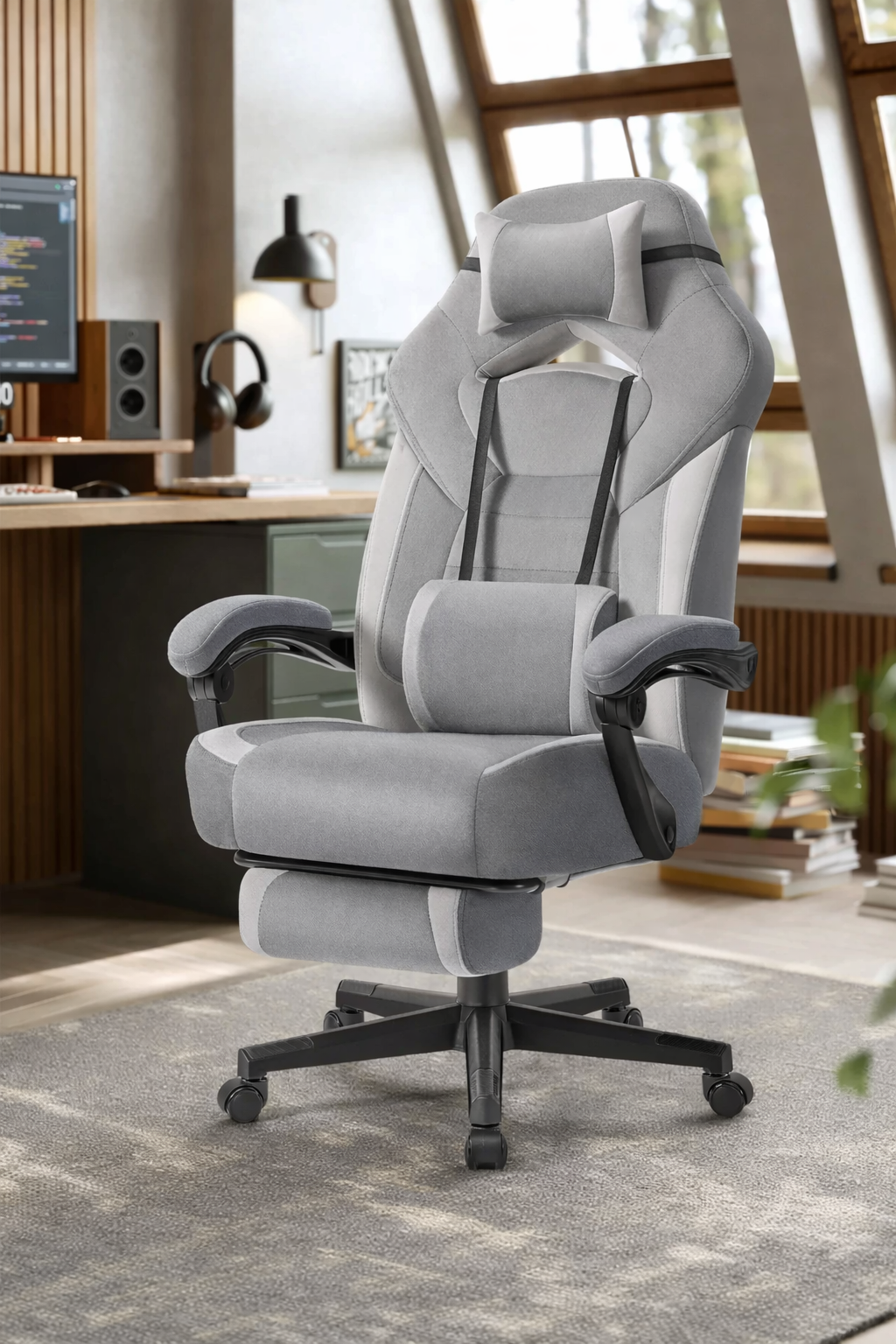 Xandero - Ergonomická herná kancelárska stolička s opierkou na nohy