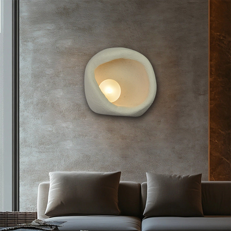 Feronae - Wandlamp van Polystyreen in Wabi-Sabi Stijl