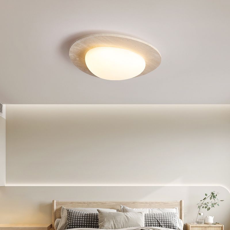 Calla - Crème Travertin LED Plafondlamp