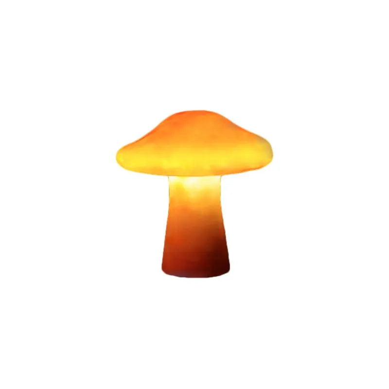 Auravon – LED Garden Lamp Set Mushroom Orange Resin