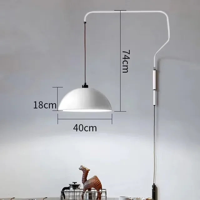 Zarvelio – Vintage Rode Wandlamp Met Lange Arm E27