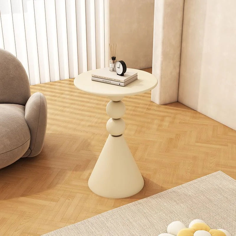 Norvellan - Tavolino Laterale Bianco Minimalista Stile Scandinavo
