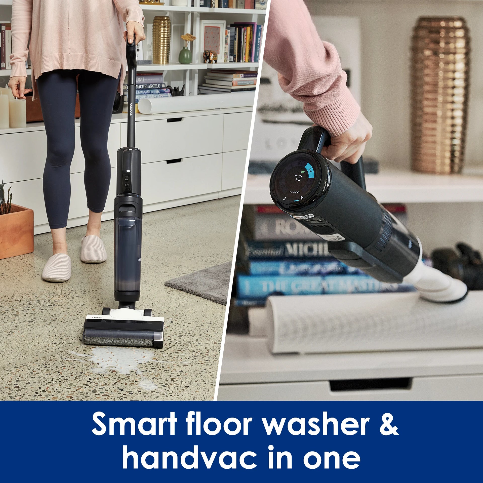 Mercurius - Aspirateur de sol intelligent sans fil avec système d'aspiration humide et sèche et serpillière autonettoyante