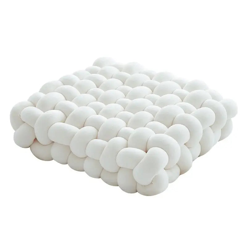 Alvèra – Pletený uzlový ozdobný vankúš štvorcový