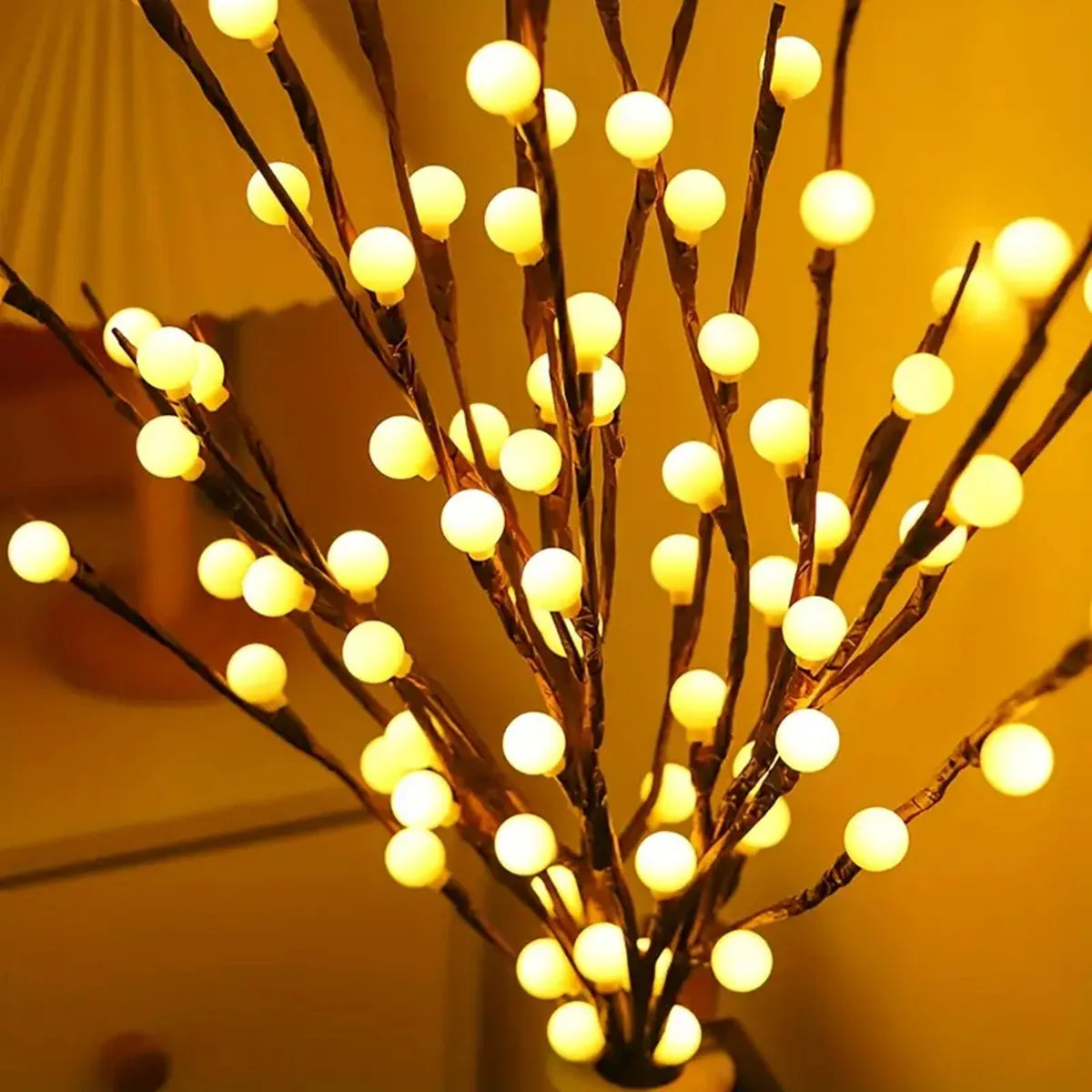 Thalina – White LED Birch Branch Lighting on Battery