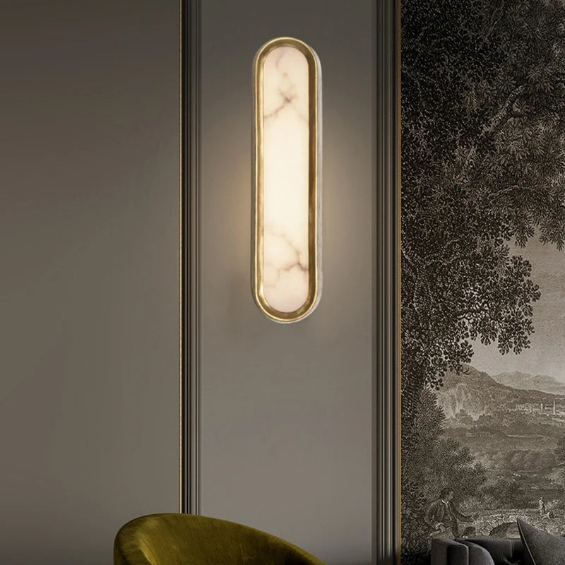 Lumaea - Goud Zwart Koper Ovale Wandlamp